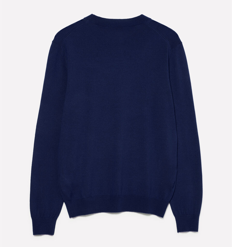 Maglia blu navy in misto lana - maglie girocollo da uomo - Blu Scuro | Sisley image number 2